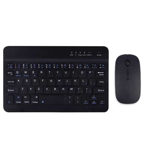 YS-001 7-8 inch Tablet Phones Universal Mini Wireless Bluetooth Keyboard, Style:with Bluetooth Mouse