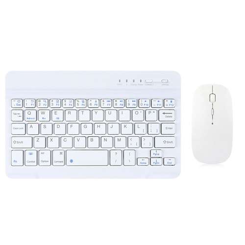 YS-001 7-8 inch Tablet Phones Universal Mini Wireless Bluetooth Keyboard, Style:with Bluetooth Mouse