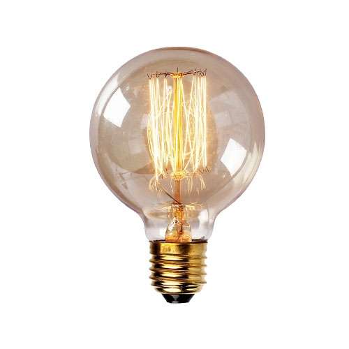 E27 40W Retro Edison Light Bulb Filament Vintage Ampoule Incandescent Bulb, AC 220V(G95 Spirai)