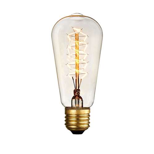 E27 40W Retro Edison Light Bulb Filament Vintage Ampoule Incandescent Bulb, AC 220V(G95 Spirai)