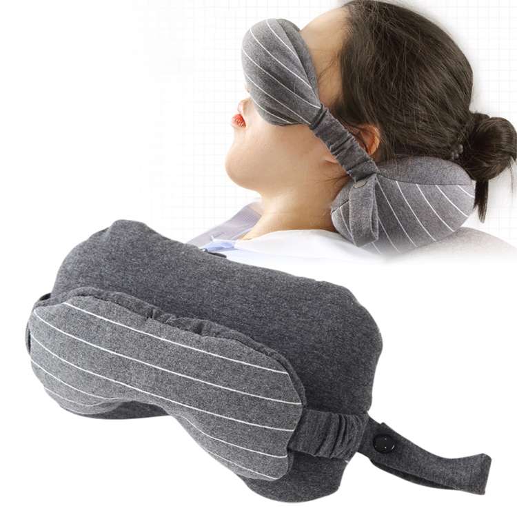 Business Travel Portable Pillow Eye Protection(Light Grey)