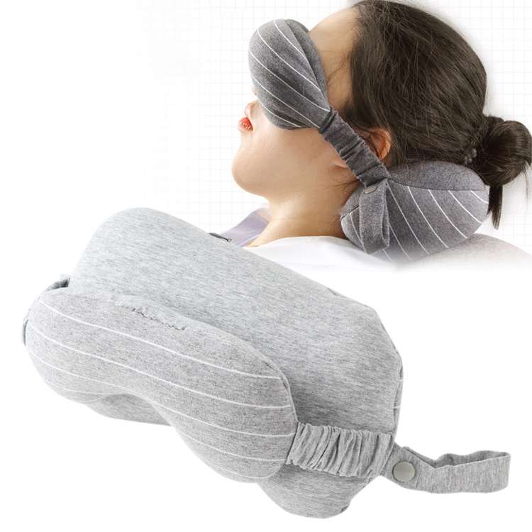 Business Travel Portable Pillow Eye Protection(Light Grey)