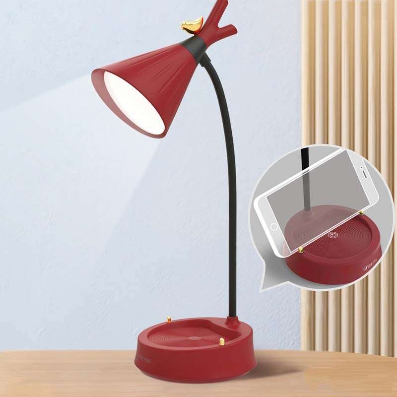 GIVELONG Forest Bird LED Touch Usb Table Lamp With Mobile Phone Holder Bedroom Bedside Night Light(G