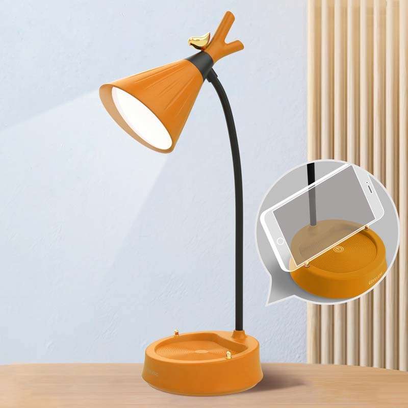 GIVELONG Forest Bird LED Touch Usb Table Lamp With Mobile Phone Holder Bedroom Bedside Night Light(G