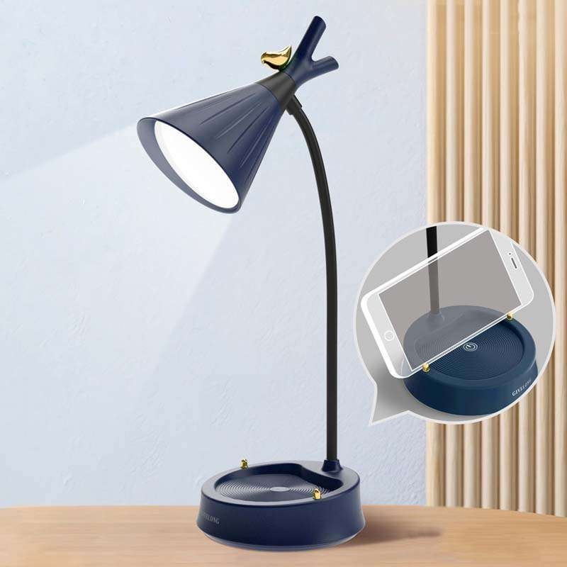 GIVELONG Forest Bird LED Touch Usb Table Lamp With Mobile Phone Holder Bedroom Bedside Night Light(G