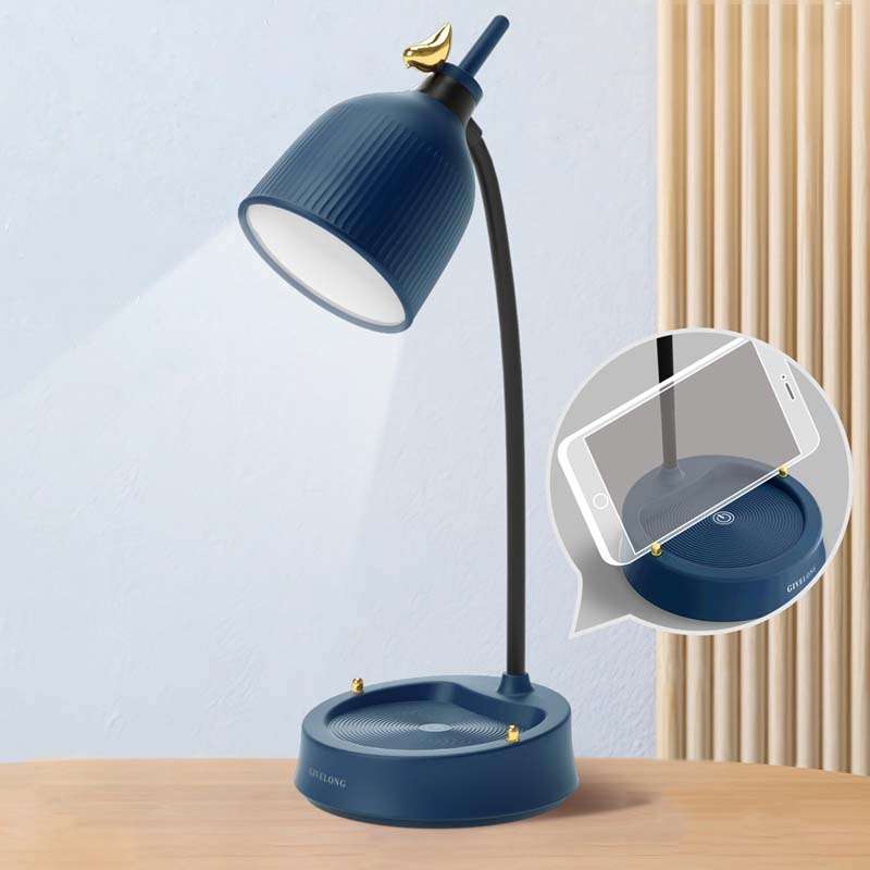 GIVELONG Forest Bird LED Touch Usb Table Lamp With Mobile Phone Holder Bedroom Bedside Night Light(G
