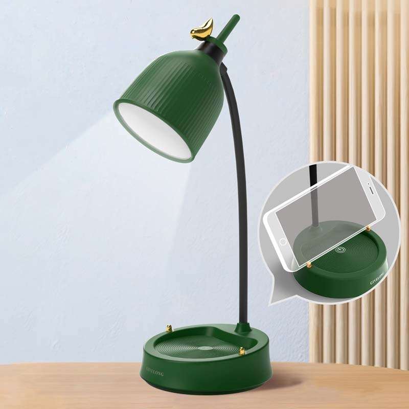GIVELONG Forest Bird LED Touch Usb Table Lamp With Mobile Phone Holder Bedroom Bedside Night Light(G