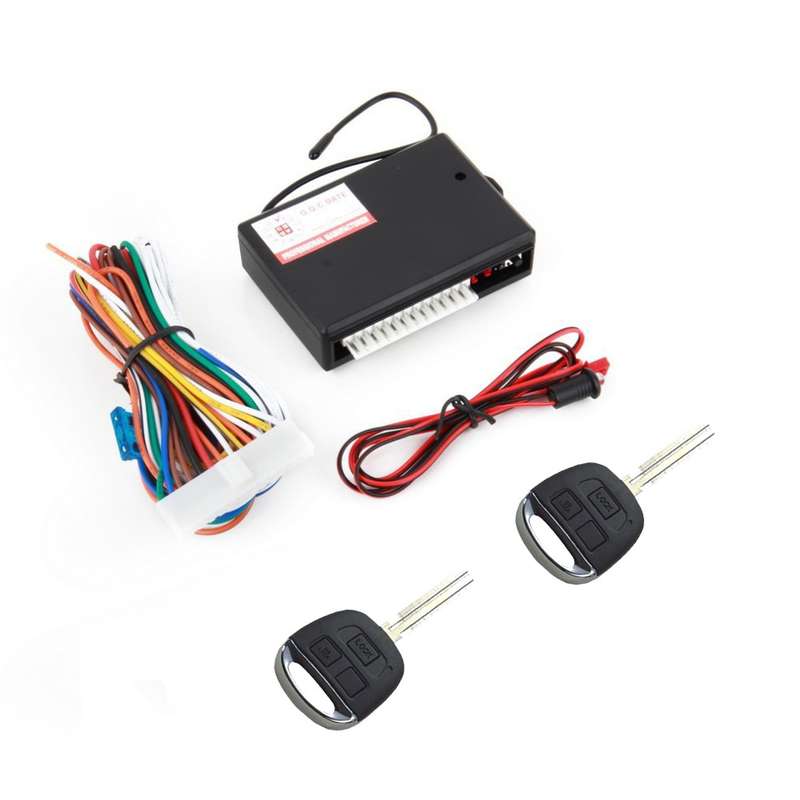 3pcs /Set Car Keyless Entry Remote Control Central Lock Straight Key Blade With Tail Box And Window