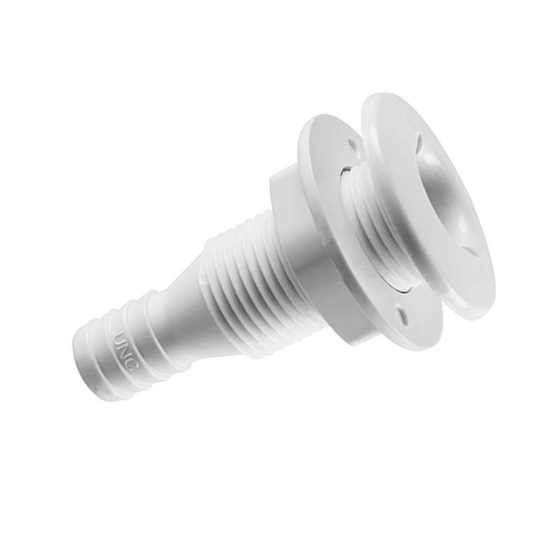 5/8 inch Plastic Thru-Hull Bilge Fitting For Bilge Pump Drain or Vent Hose Fitting for Boats Marine