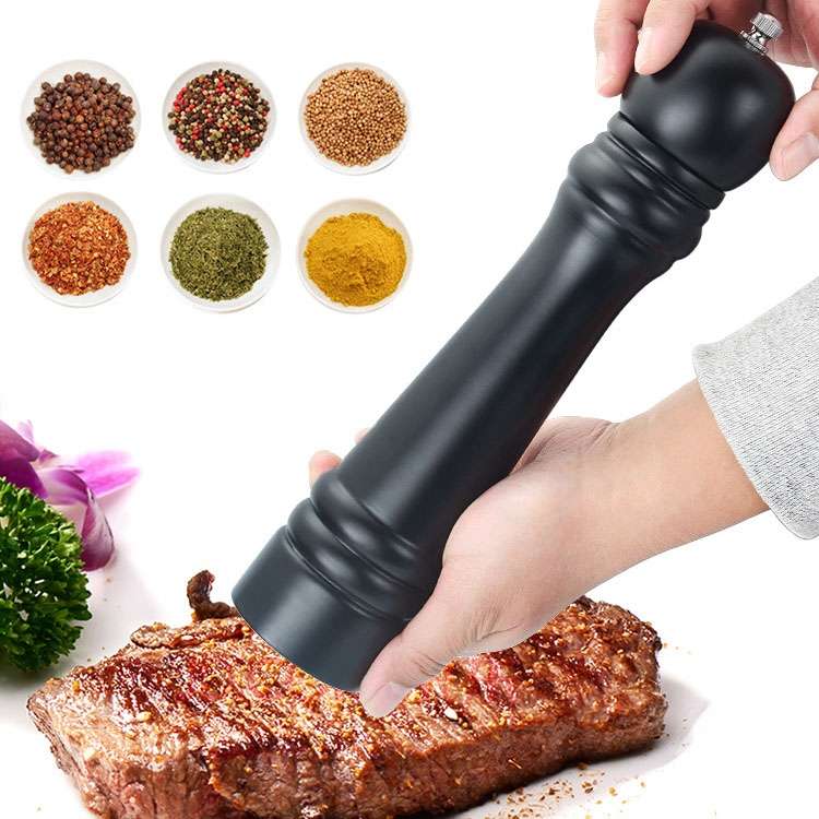Manual Pepper Grinder Solid Wood PU Paint Pepper Mill Ceramic Core Coarse Salt Pepper Grinder Season