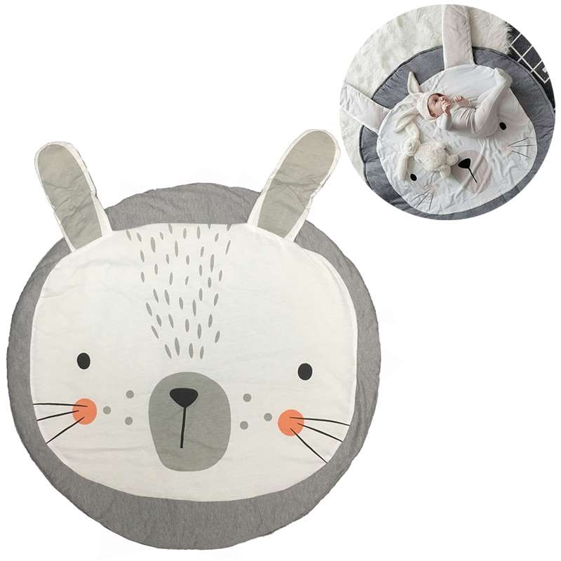 Baby Infant Play Mats Kids Crawling Carpet Floor Rug Baby Bedding Rabbit Blanket Cotton Game Pad Chi