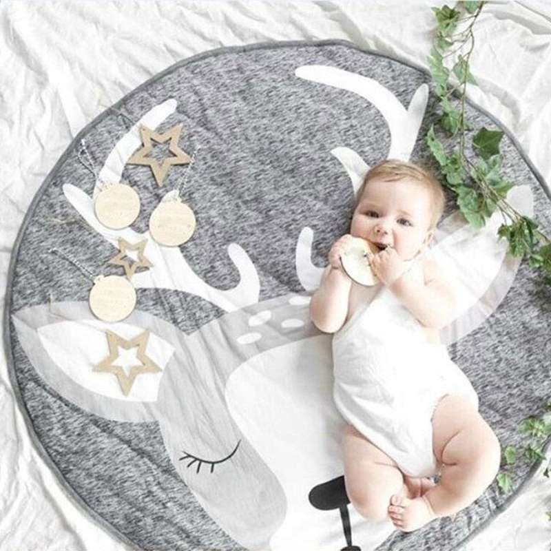 Baby Infant Play Mats Kids Crawling Carpet Floor Rug Baby Bedding Rabbit Blanket Cotton Game Pad Chi