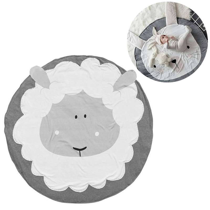 Baby Infant Play Mats Kids Crawling Carpet Floor Rug Baby Bedding Rabbit Blanket Cotton Game Pad Chi