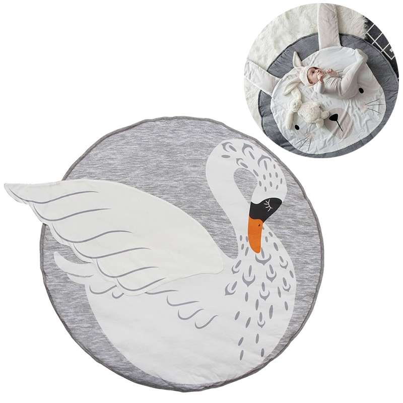 Baby Infant Play Mats Kids Crawling Carpet Floor Rug Baby Bedding Rabbit Blanket Cotton Game Pad Chi
