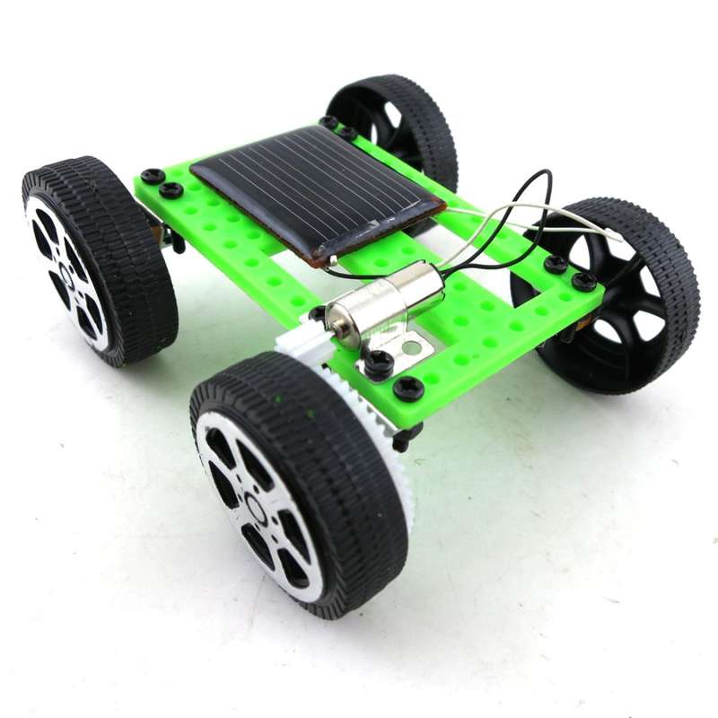 Creative Kids Early Education DIY Solar Energy Car Science Experiment Assembled Toy, Size:3.2x7.5x8c