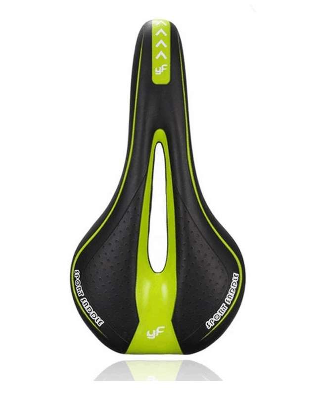 YAFEE YF-1018 Mountain Bike Saddle Bicycle Riding Saddle Bicycle Saddle(White Red)
