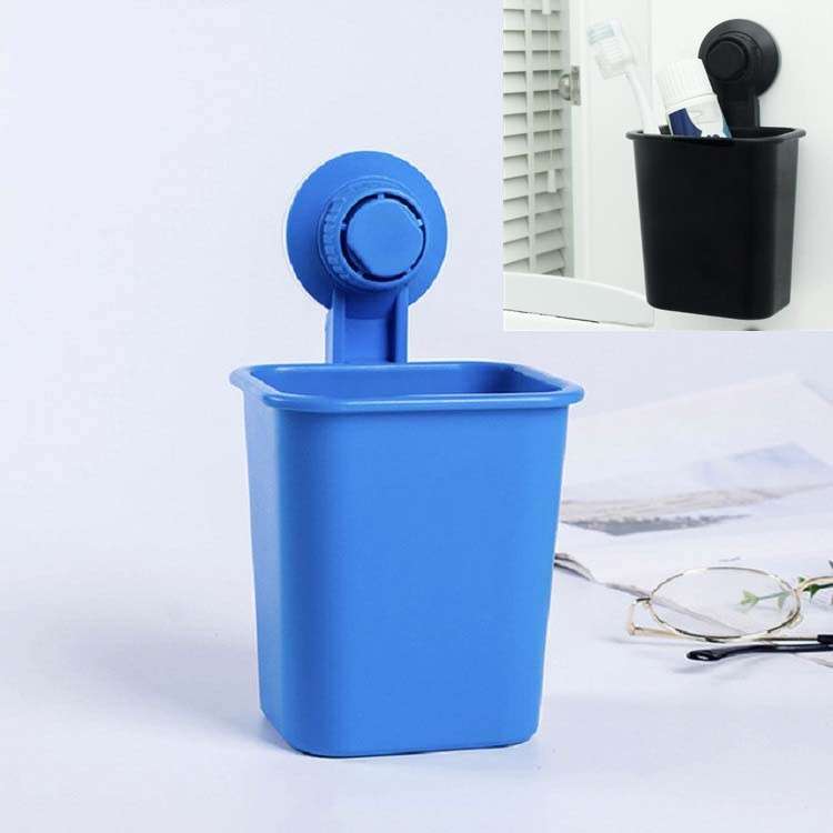 Suction Wall Toothpaste Toothbrush Holder Bathroom Shelf(White)