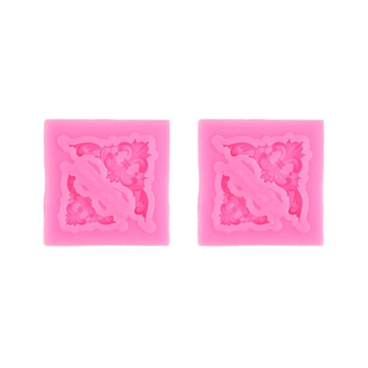2 PCS Fondant Cake Silicone Mold Hollow Embossed Border Frame Retro Photo Frame Mould( 7th 17-113)