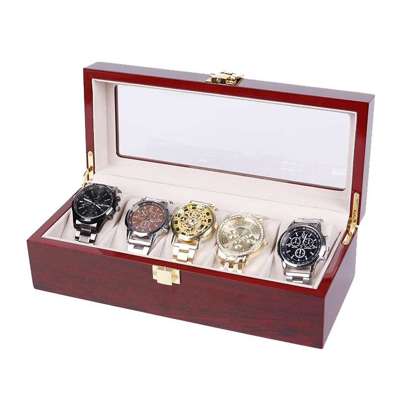 Wooden Baking Paint Watch Box Jewelry Storage Display Box(20-bit Paint)
