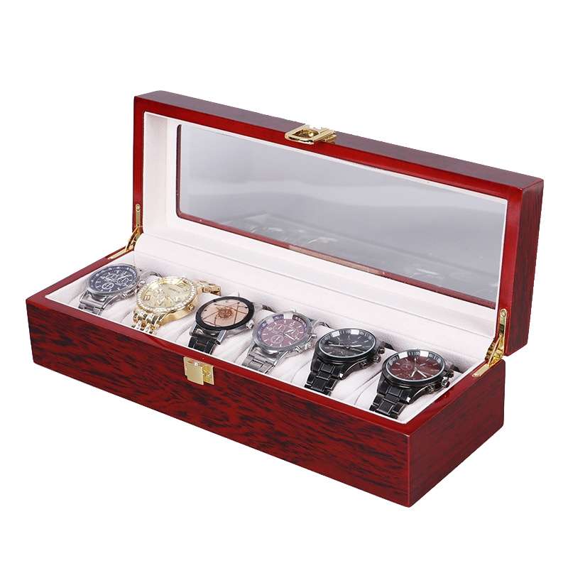 Wooden Baking Paint Watch Box Jewelry Storage Display Box(20-bit Paint)
