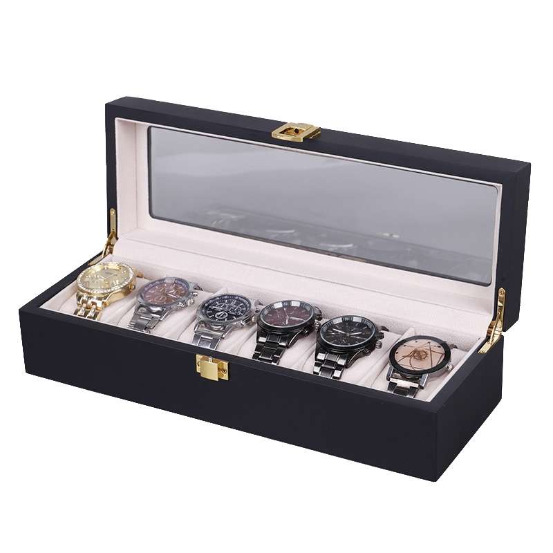 Wooden Baking Paint Watch Box Jewelry Storage Display Box(20-bit Paint)