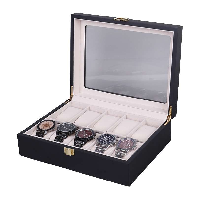 Wooden Baking Paint Watch Box Jewelry Storage Display Box(20-bit Paint)