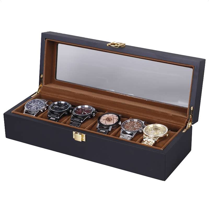 Wooden Baking Paint Watch Box Jewelry Storage Display Box(20-bit Paint)