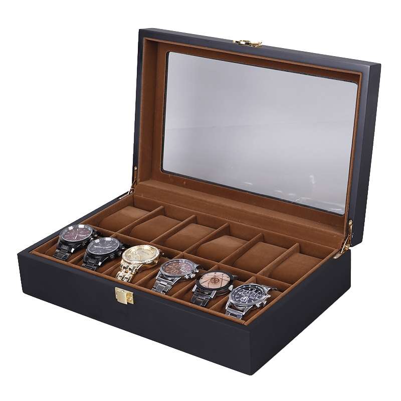 Wooden Baking Paint Watch Box Jewelry Storage Display Box(20-bit Paint)