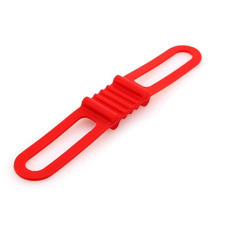 10 PCS High Elastic Silicone Straps Bicycle Fixed Strap Car Light Beam, Size: One Size(Black)
