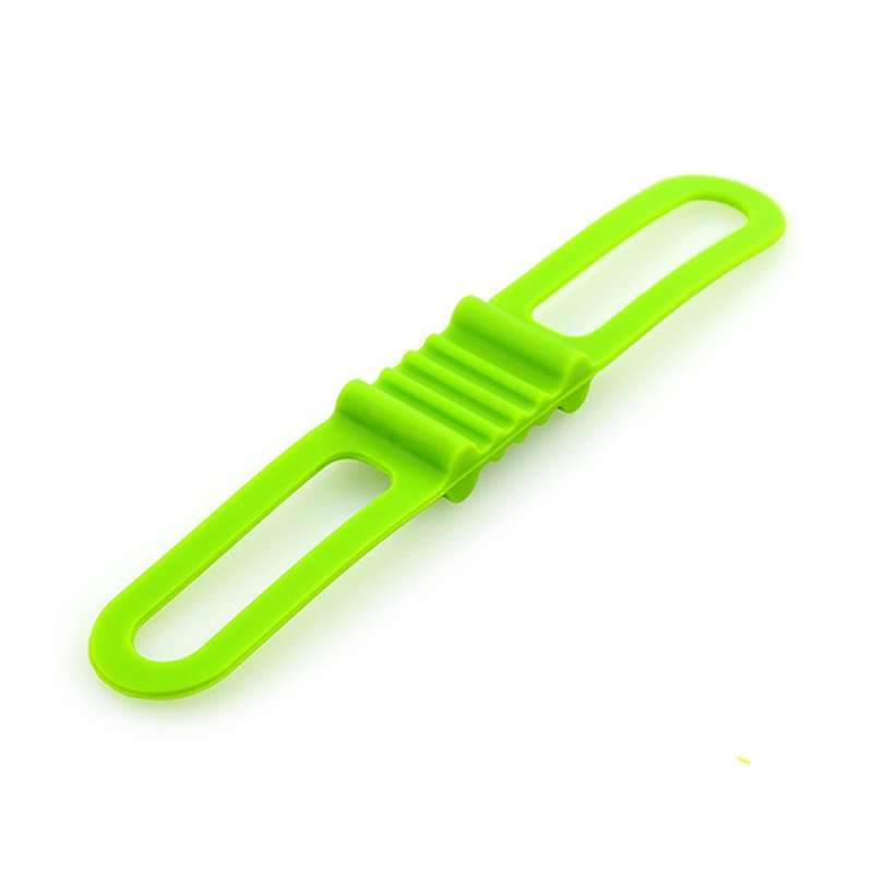10 PCS High Elastic Silicone Straps Bicycle Fixed Strap Car Light Beam, Size: One Size(Black)