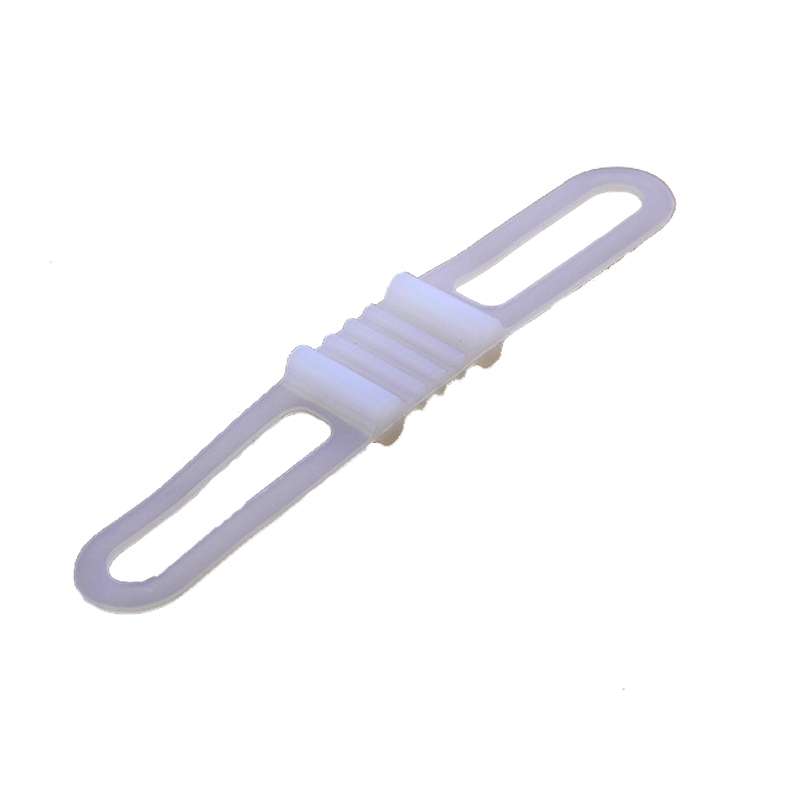 10 PCS High Elastic Silicone Straps Bicycle Fixed Strap Car Light Beam, Size: One Size(Black)