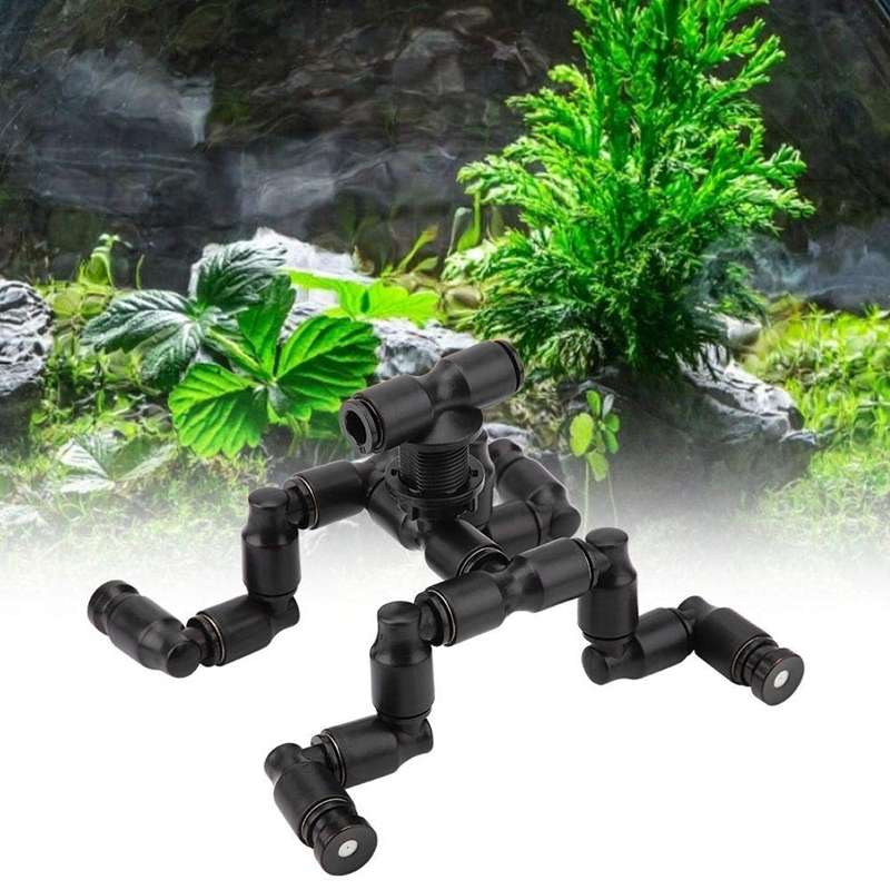 Reptile Pet Terrarium Ecological Landscaping Rainforest Cylinder Spray Atomization Cooling Four Nozz