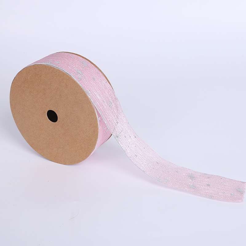 Starry Sky Yarn Ribbon Gift Box Packaging Bow Tie Ribbon, Specification: 2.5CM(Black)