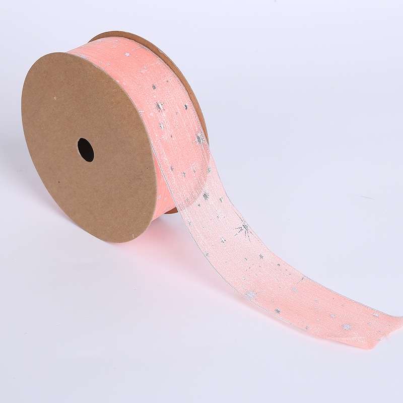 Starry Sky Yarn Ribbon Gift Box Packaging Bow Tie Ribbon, Specification: 2.5CM(Black)