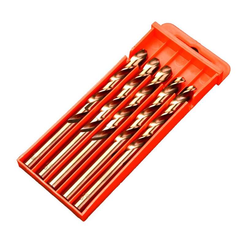 5pcs / Pack 12.0mm High Speed Steel M35 Cobalt-Containing Twist Drill Fully Ground Stainless Steel D