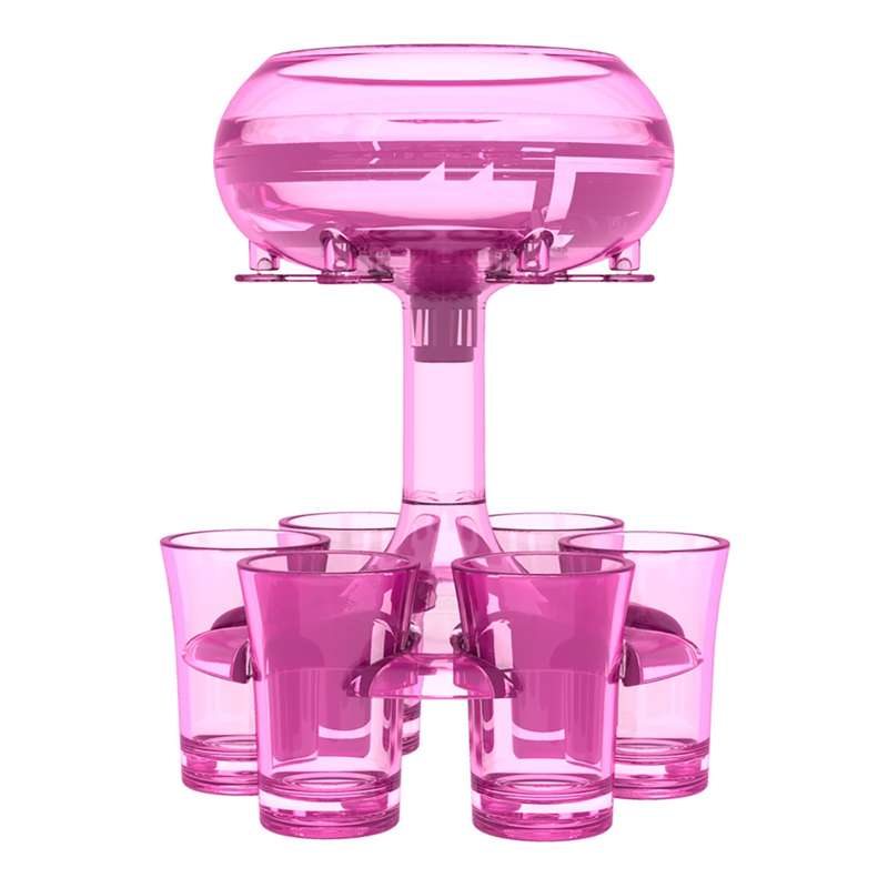 6 Shot Glass Dispenser And Holder Automatic Diversion Pourer(Sky Blue)