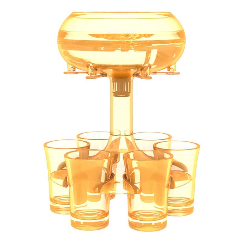 6 Shot Glass Dispenser And Holder Automatic Diversion Pourer(Sky Blue)