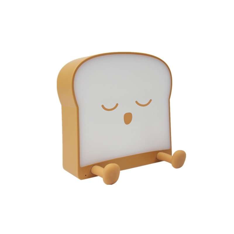 F-L-01 Toast Bread Night Light With Mobile Phone Holder Children Bedroom Timing Sleep Light(Playful)