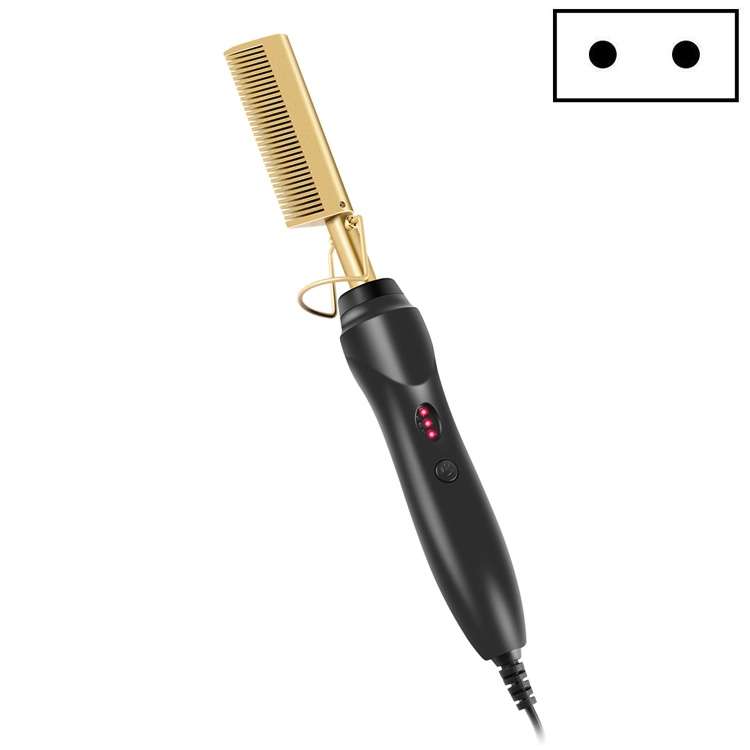 Multifunctional Comb Dry And Wet Dual-Use Curly Hair Straightening Stick Electric Perm Comb EU Plug(