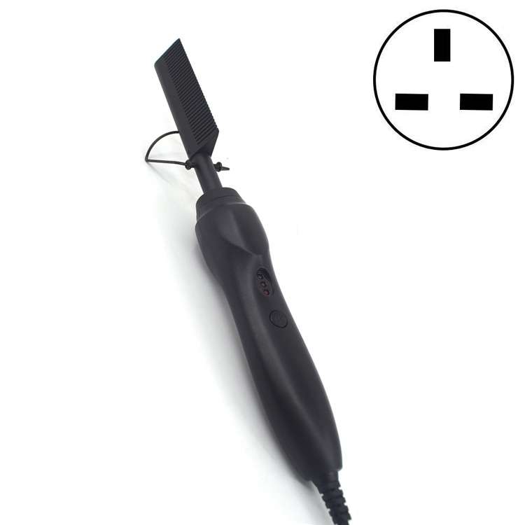 Multifunctional Comb Dry And Wet Dual-Use Curly Hair Straightening Stick Electric Perm Comb UK Plug(