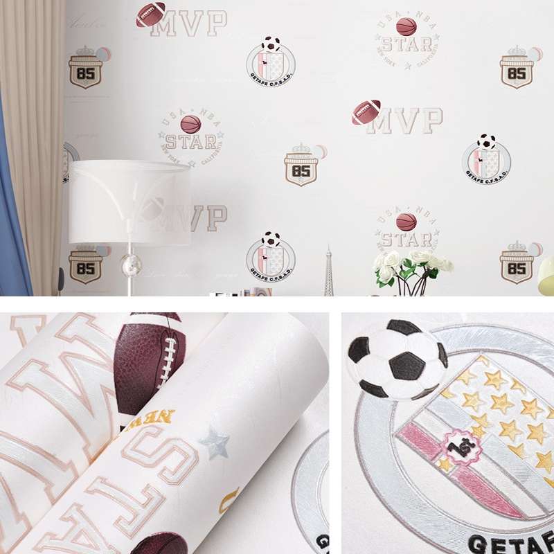 0.53 x 3m 3D Stars Moon Self-Adhesive Wallpaper Mediterranean Children Wall Sticker(Star Moon Blue)