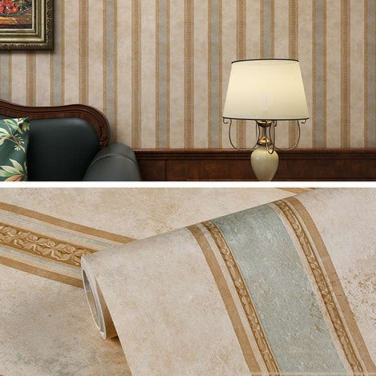 0.53x5m 3D StereoRetro Self-Adhesive Non-Woven Wallpaper Pastoral Flower Bedroom Living Room TV Back