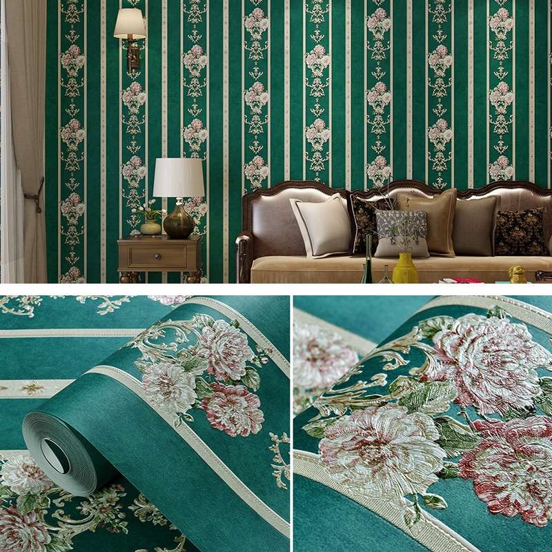 0.53x3m Modern Minimalist 3D Stereo Flower Self-Adhesive Wallpaper Bedroom Living Room TV Background