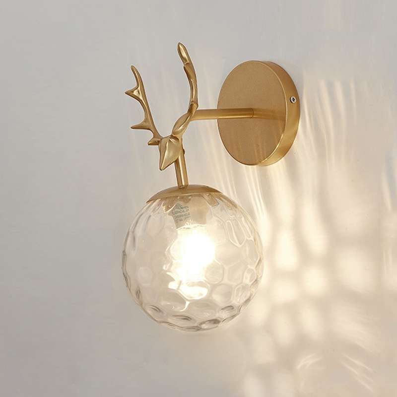 LED Glass Wall Bedroom Bedside Lamp Living Room Study Staircase Wall Lamp, Power source: 5W White Li