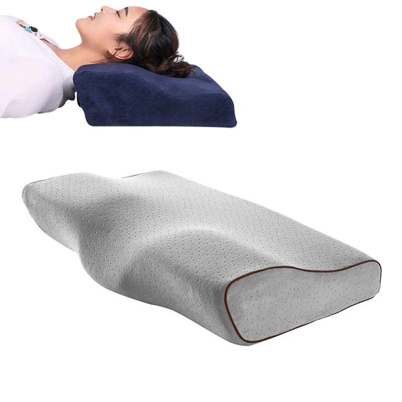 Butterfly Shape Memory Foam Snorked Pillow Slow Rebound Health Care Cervical Pillow, Dimensions: 50x