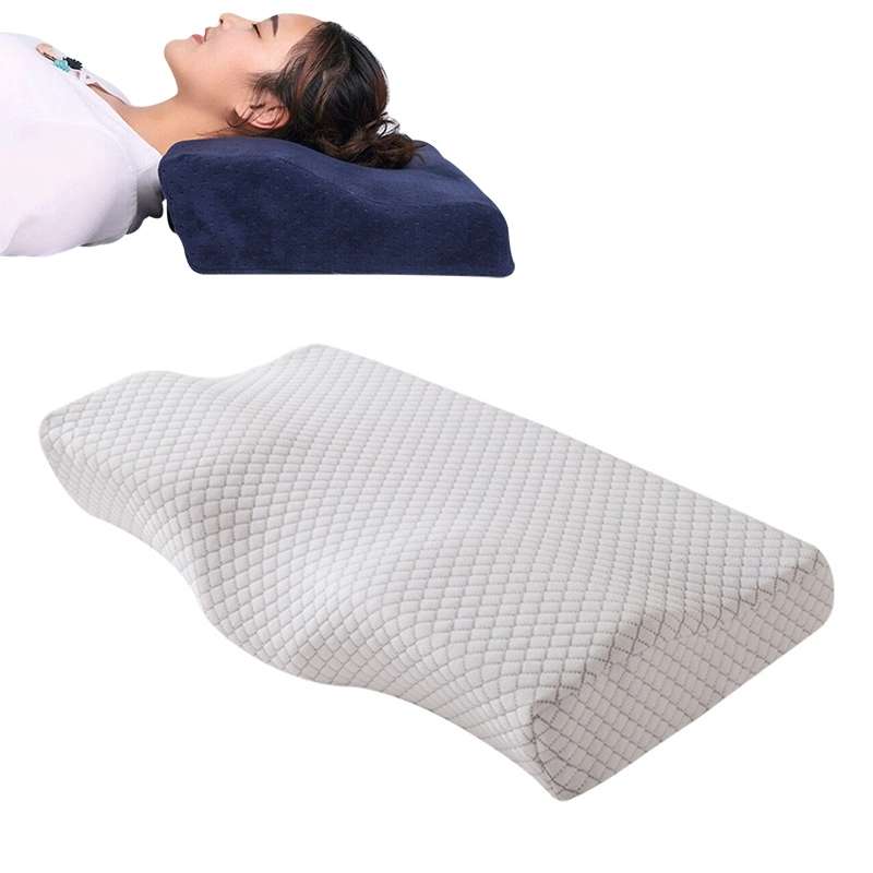 Butterfly Shape Memory Foam Snorked Pillow Slow Rebound Health Care Cervical Pillow, Dimensions: 50x