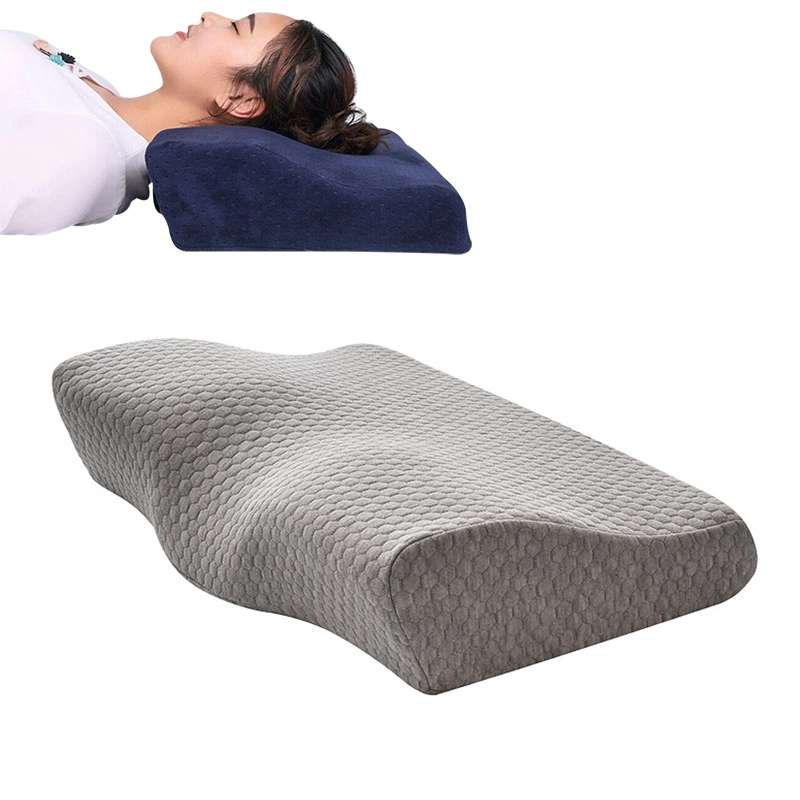 Butterfly Shape Memory Foam Snorked Pillow Slow Rebound Health Care Cervical Pillow, Dimensions: 50x