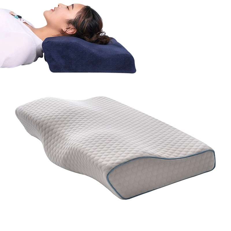 Butterfly Shape Memory Foam Snorked Pillow Slow Rebound Health Care Cervical Pillow, Dimensions: 50x