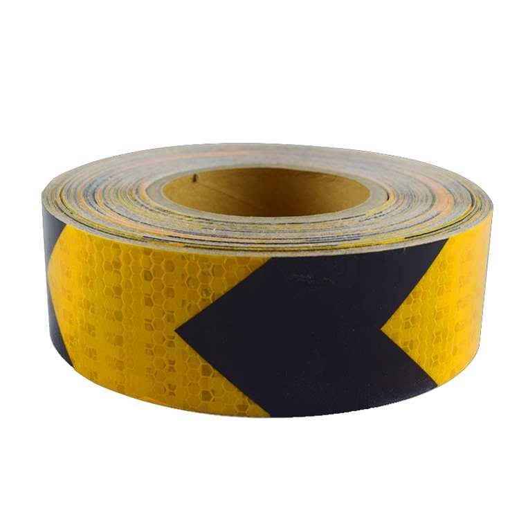 PVC Crystal Color Arrow Reflective Film Truck Honeycomb Guidelines Warning Tape Stickers 5cm x 25m(R
