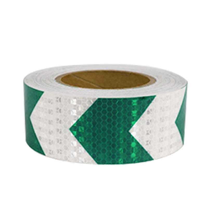 PVC Crystal Color Arrow Reflective Film Truck Honeycomb Guidelines Warning Tape Stickers 5cm x 25m(Y